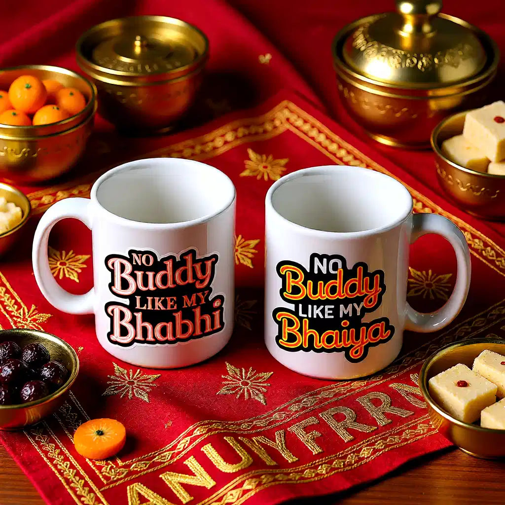 No Buddy Like Bhaiya & Bhabhi Mugs