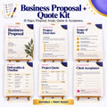 Business Proposal + Quote Kit – 18-Page Editable Canva Template + Print-Ready PDF