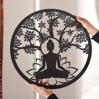 Buddha Tree of Life Metal Wall Art