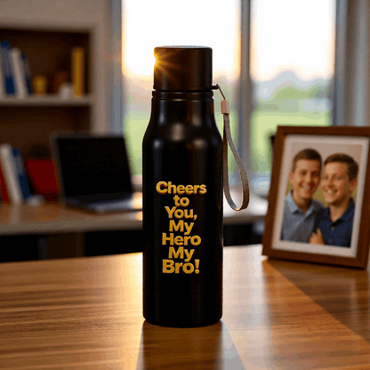 Cheers My Hero My Bro Bottle