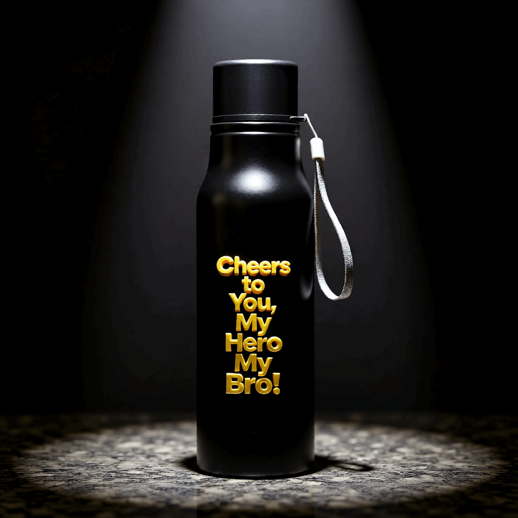Cheers My Hero My Bro Bottle