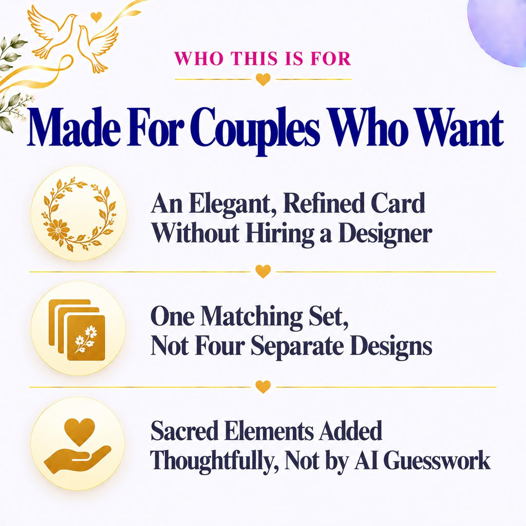 Christian Wedding Invitation Prompt Pack | Main Card + Engagement + Digital + Reception | Instant Download PDF