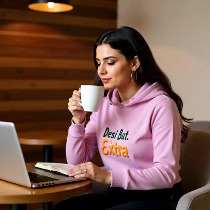 Desi But Extra Cropped Hoodie