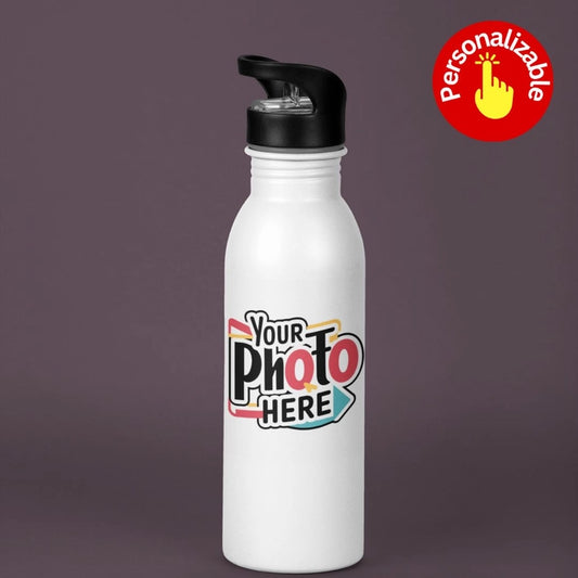 Personalized Insulated Sipper Bottle with Straw