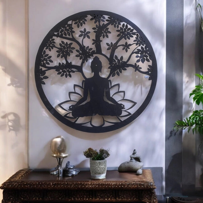 Buddha Tree of Life Metal Wall Art
