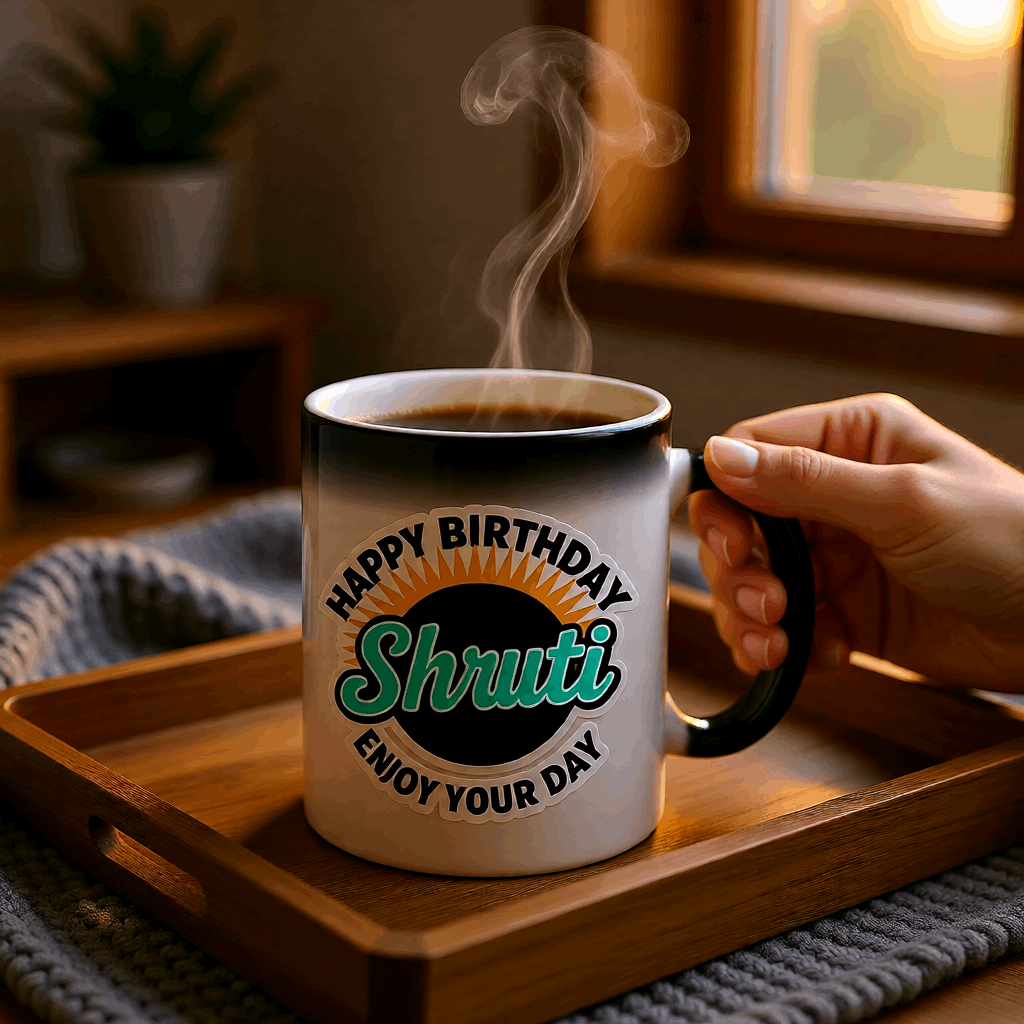Personalized Birthday Black Magic Mug