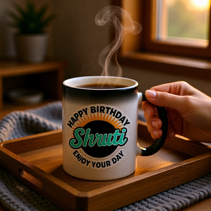 Personalized Birthday Black Magic Mug