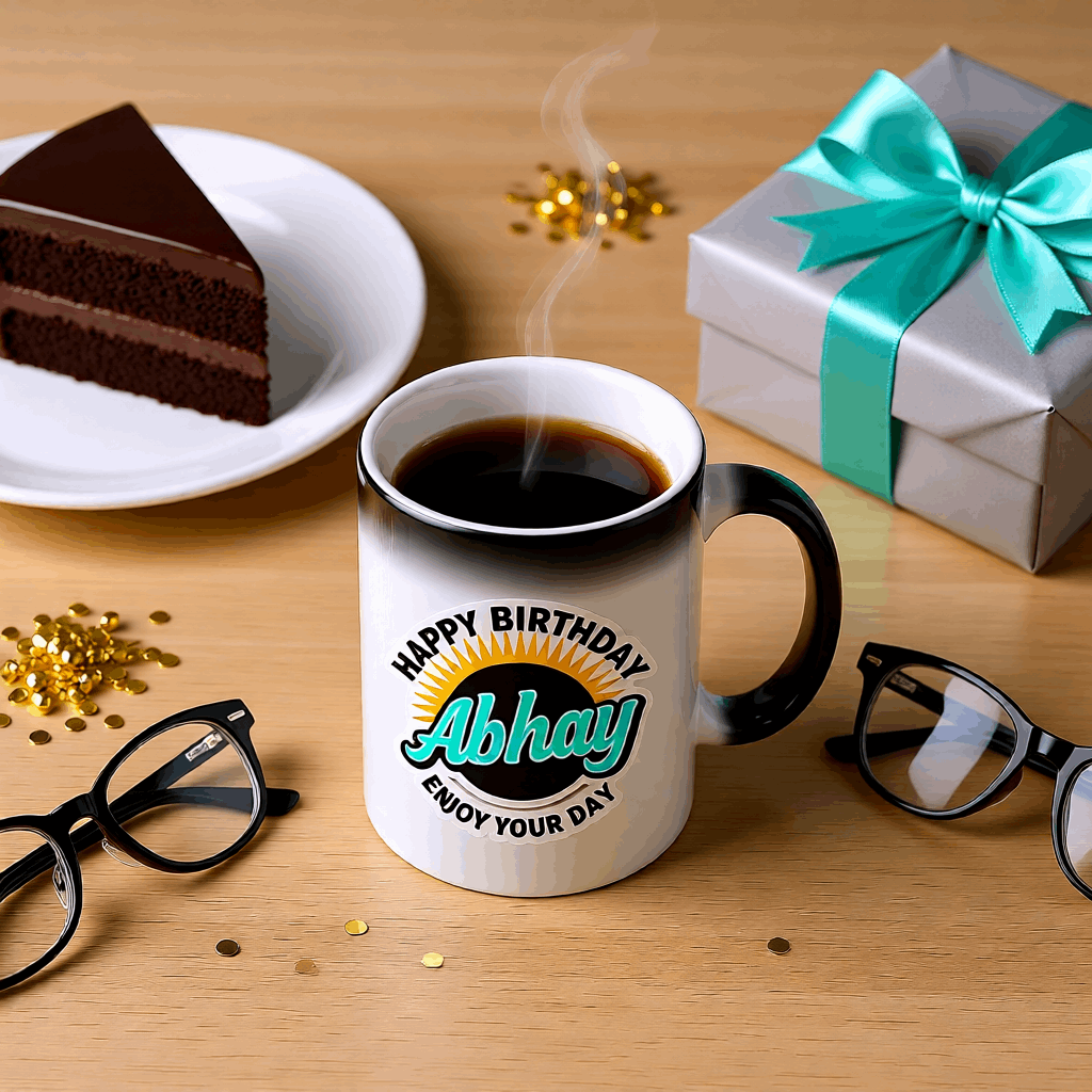 Personalized Birthday Black Magic Mug
