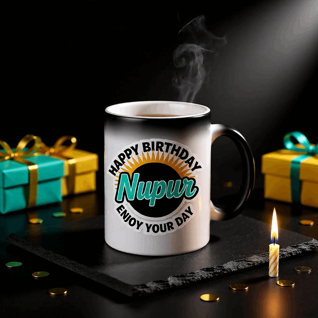 Personalized Birthday Black Magic Mug