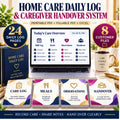 Home Care Daily Log and Caregiver Handover System printable PDF fillable PDF and Excel tracker