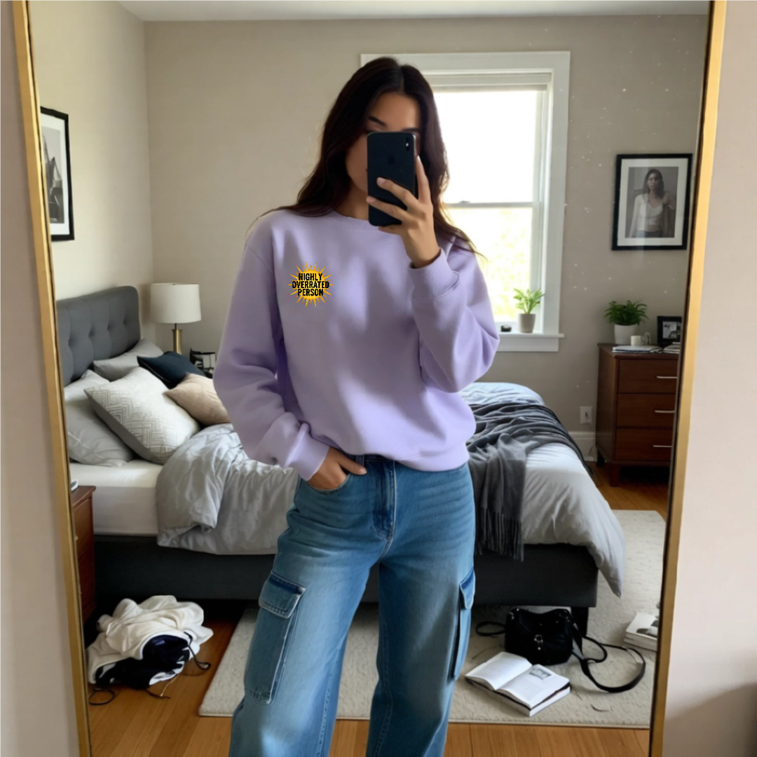 Oversized "Highly Overrated Person" Sweatshirt