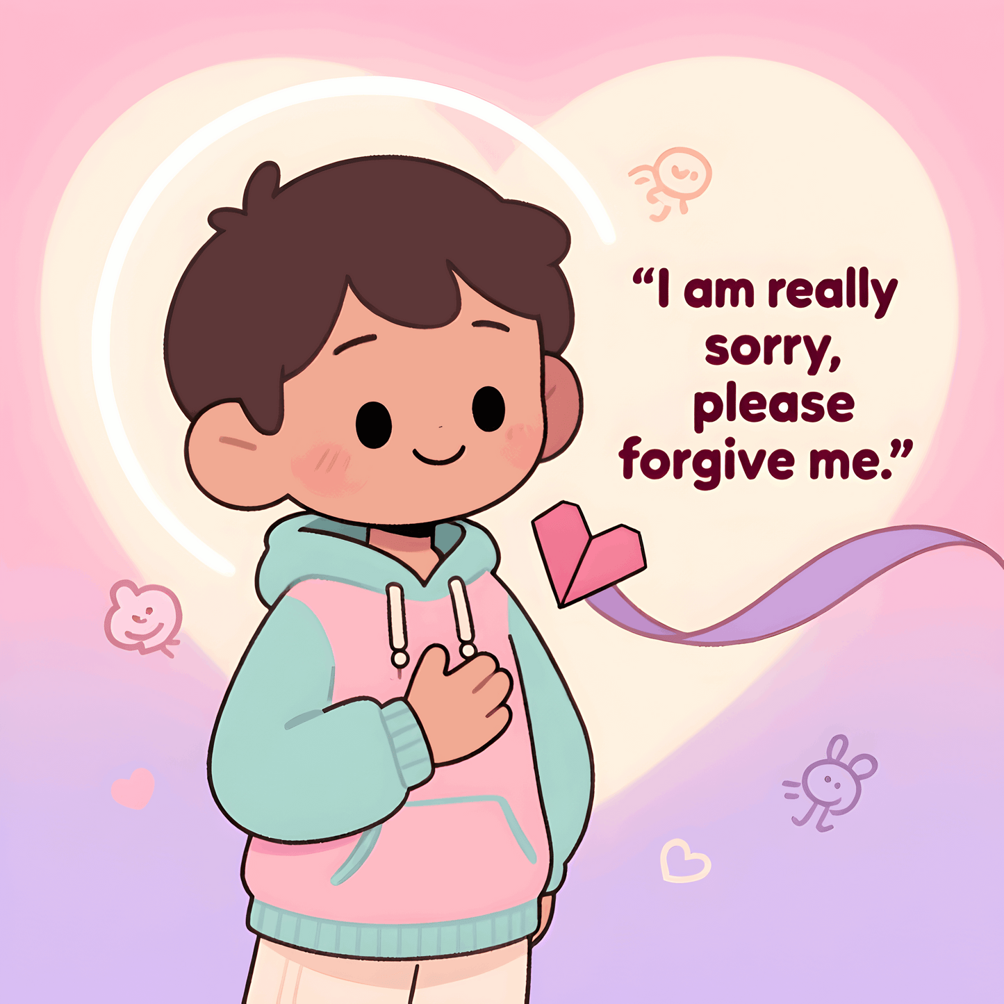 Boy Saying Sorry Art