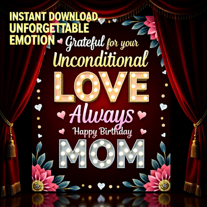 Instant Digital Mom Birthday Card
