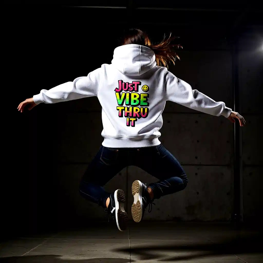 Just Vibe Thru It Unisex Zip Hoodie