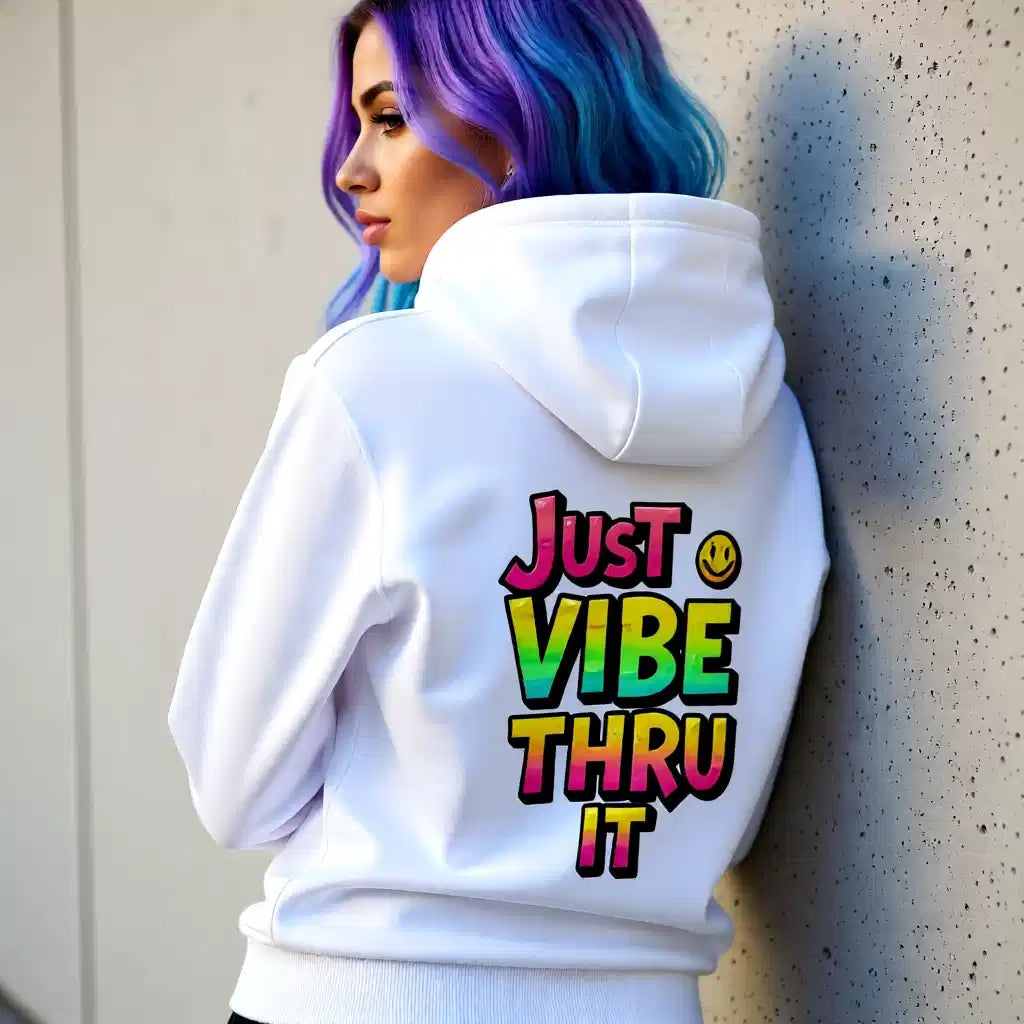 Just Vibe Thru It Unisex Zip Hoodie