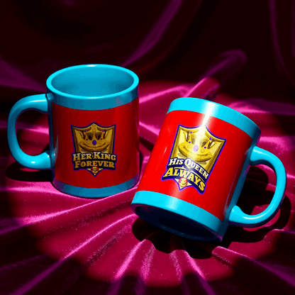 Sky Blue Royal Couple Mugs