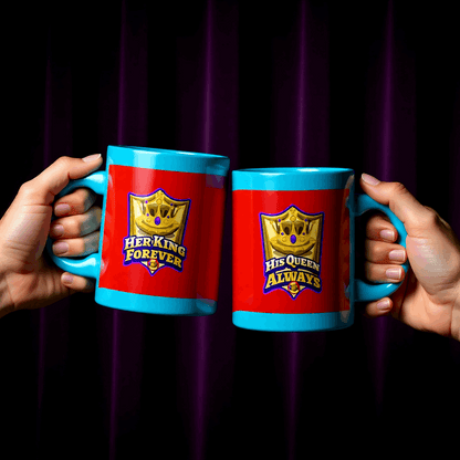 Sky Blue Royal Couple Mugs