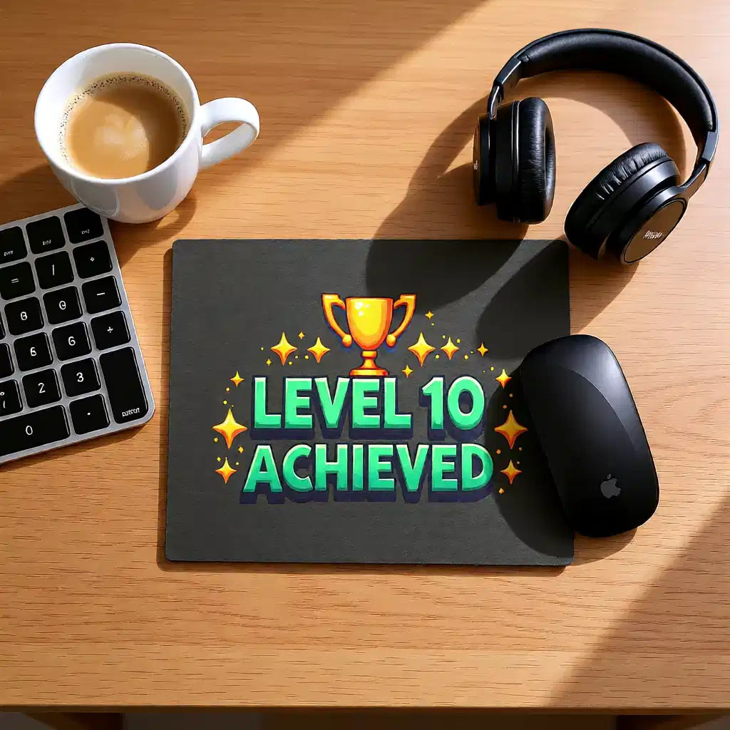 Level 10 Achieved Mouse Pad
