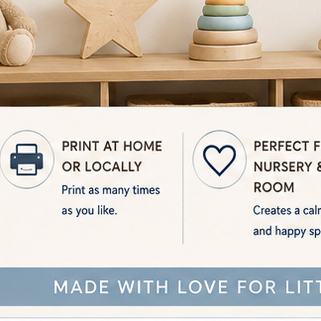 Little Adventurers nursery wall art product features