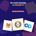 50 Logo Design AI Prompts — Midjourney, DALL-E, Stable Diffusion — Instant Download PDF
