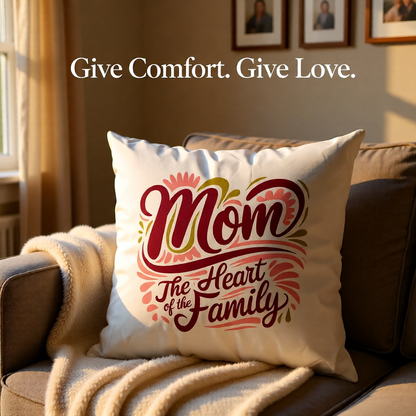 Mom Heart of Family Cushion