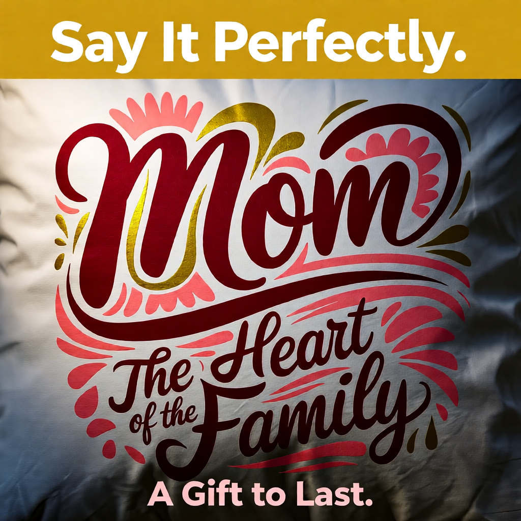 Mom Heart of Family Cushion