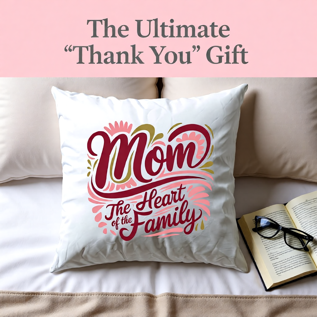 Mom Heart of Family Cushion