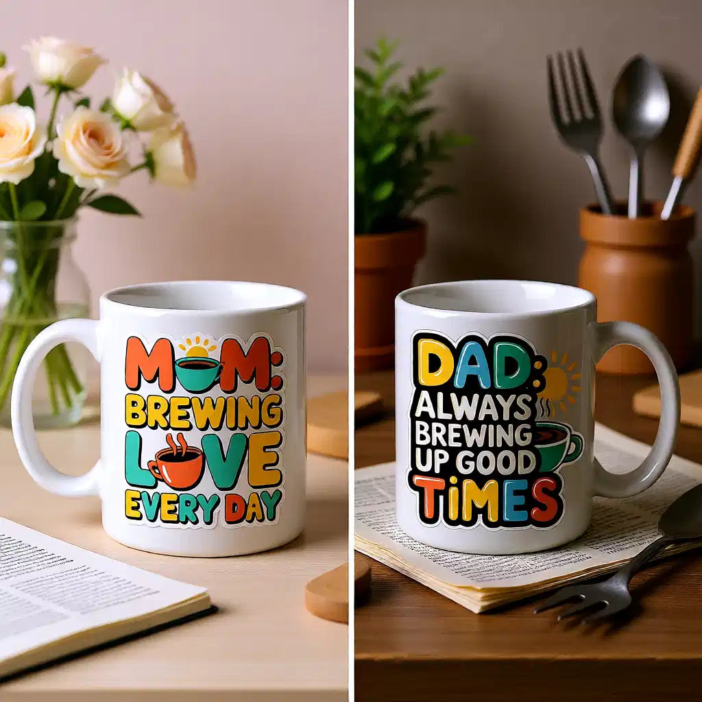 Parents Couple Brewing Love Mugs