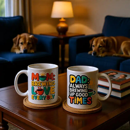 Parents Couple Brewing Love Mugs
