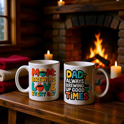 Parents Couple Brewing Love Mugs