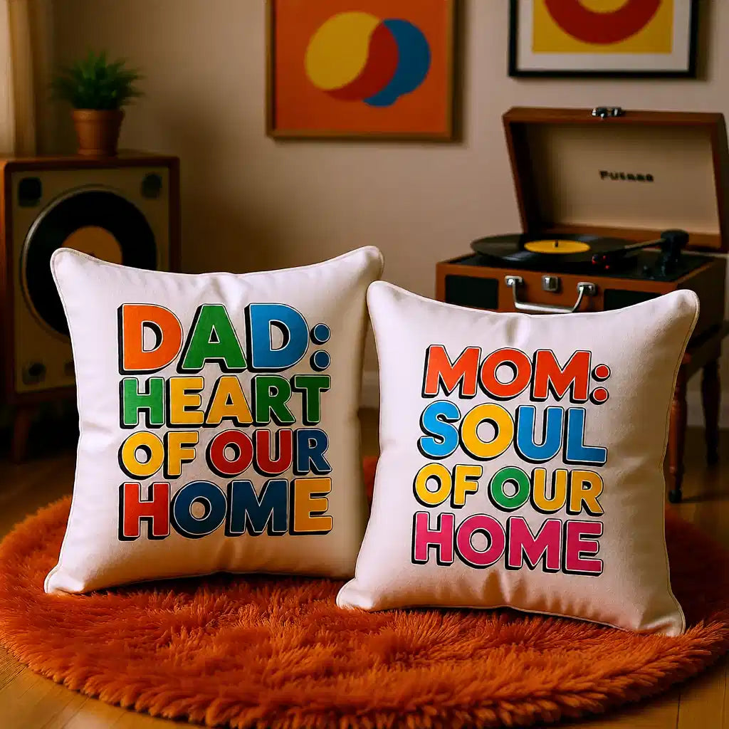 Mom Soul Dad Heart Pillows
