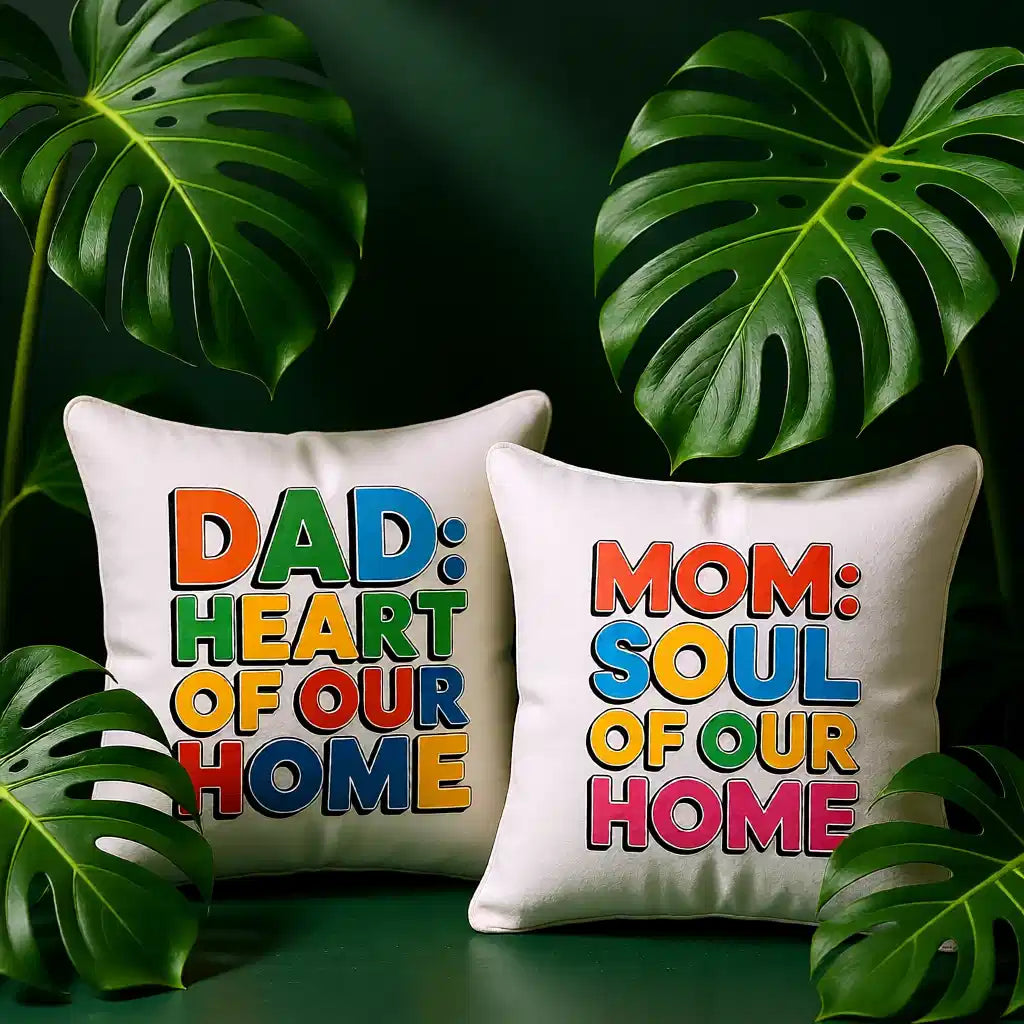 Mom Soul Dad Heart Pillows