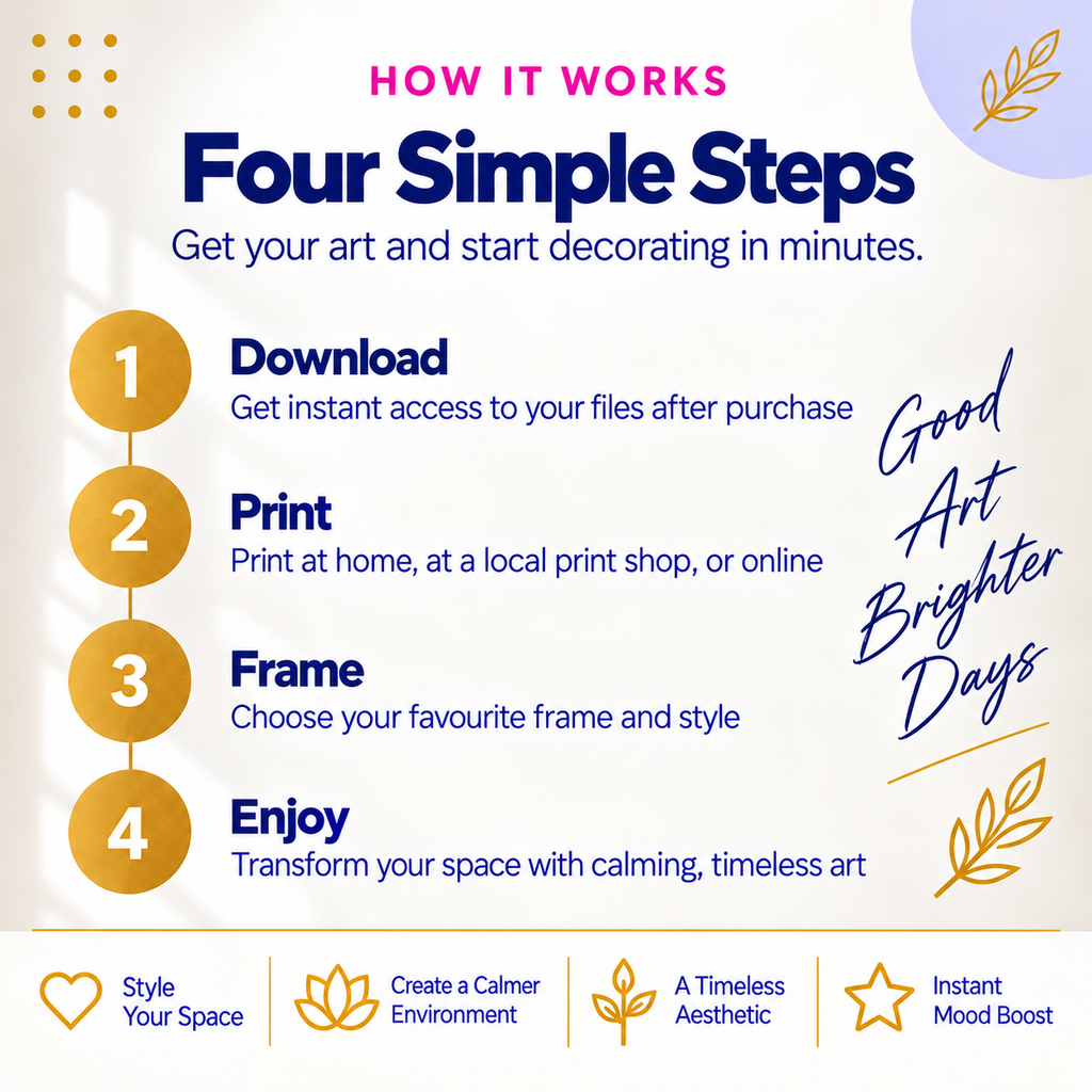 How to download print frame and enjoy minimal wildflower silhouette square printable wall art set