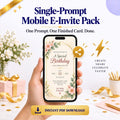 Single-Prompt Mobile E-Invite Pack | One Prompt, One Finished Card | Instant Download PDF
