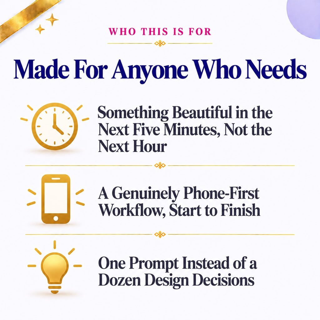 Single-Prompt Mobile E-Invite Pack | One Prompt, One Finished Card | Instant Download PDF