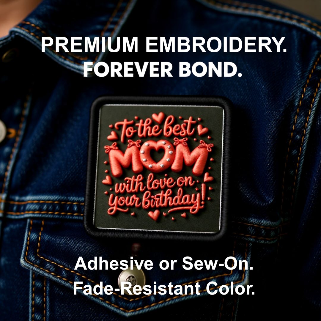 To The Best Mom Embroidery Patches