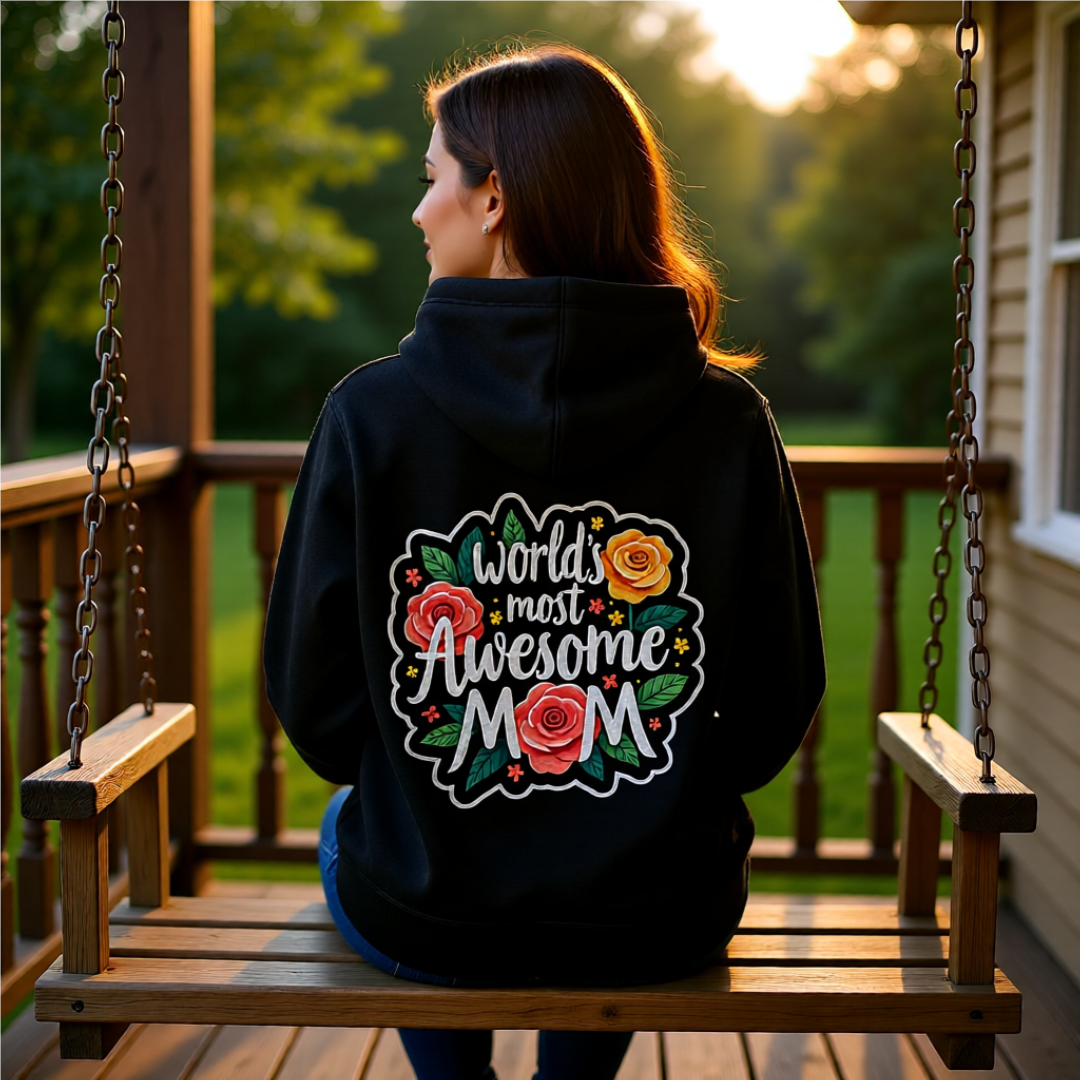 Awesome Mom Zip Hoodie