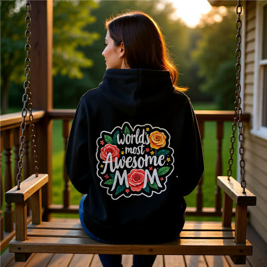 Awesome Mom Zip Hoodie
