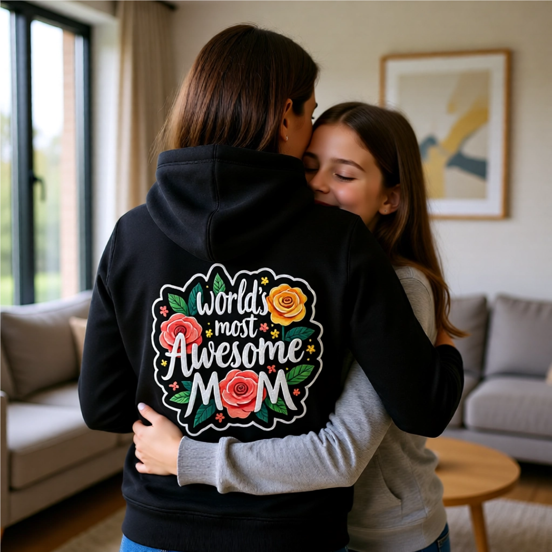 Awesome Mom Zip Hoodie