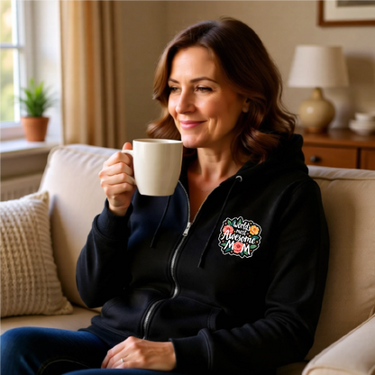 Awesome Mom Zip Hoodie