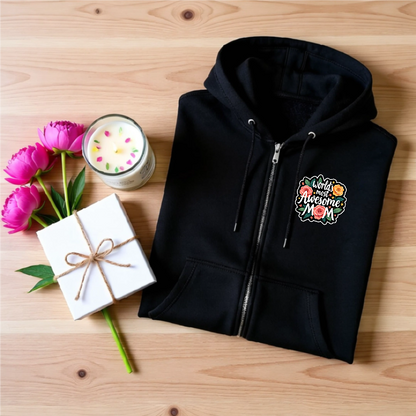 Awesome Mom Zip Hoodie