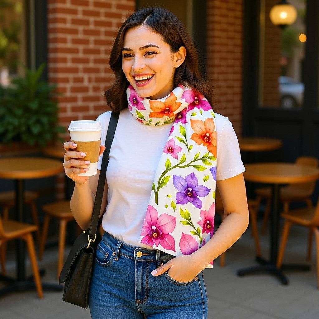 Orchid AOP Stole Gift