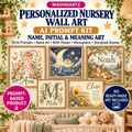 Personalized nursery wall art AI prompt kit with baby name art initials monograms and meaning-inspired nursery artwork