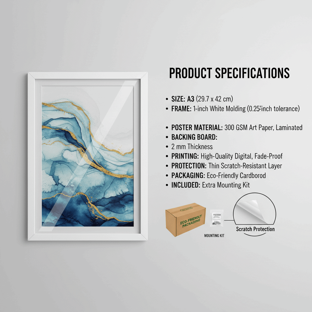 Boho Collage Framed Poster