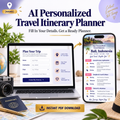 AI Personalized Travel Itinerary Planner Prompts | Fill In Your Details, Get a Ready Planner | Instant Download PDF