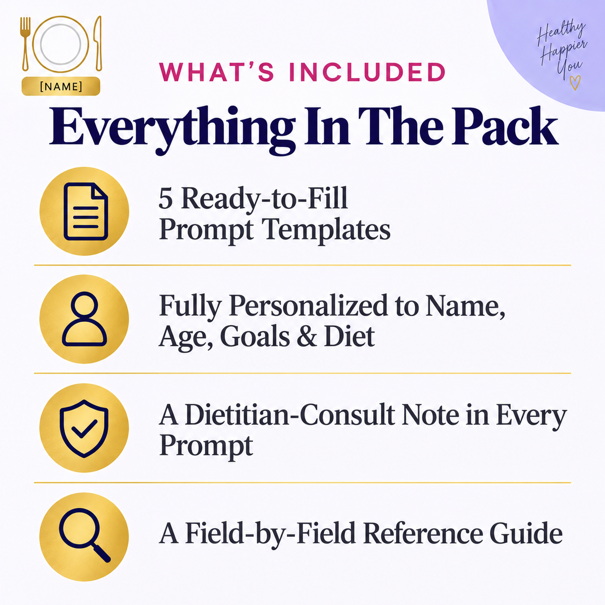 AI Personalized Meal Planner Prompts | Fill In Your Details, Get a Ready Planner | Instant Download PDF