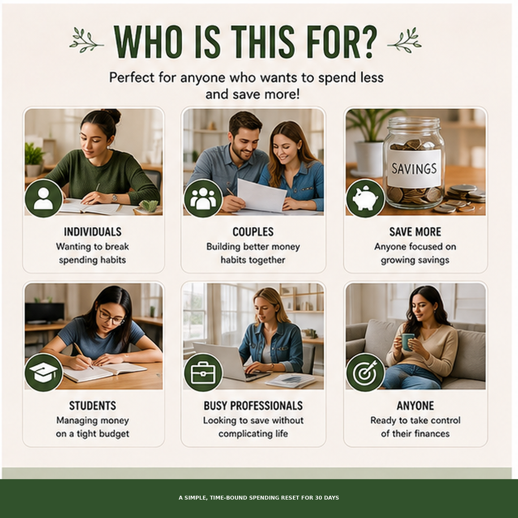 30-Day No-Spend Challenge — Money Saving &amp; Spending Tracker