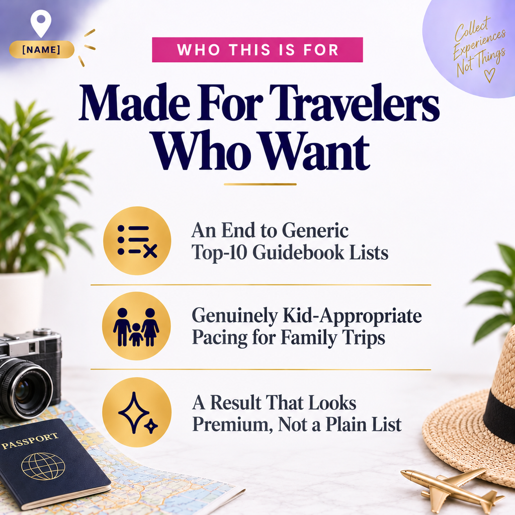 AI Personalized Travel Itinerary Planner Prompts | Fill In Your Details, Get a Ready Planner | Instant Download PDF