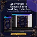 AI Prompts to Generate Your Wedding Invitation in Canva | 24 Magic Media Prompts | Instant Download PDF