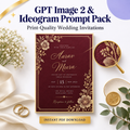 GPT Image 2 &amp; Ideogram Prompt Pack — Print-Quality Wedding Invitations | Instant Download PDF